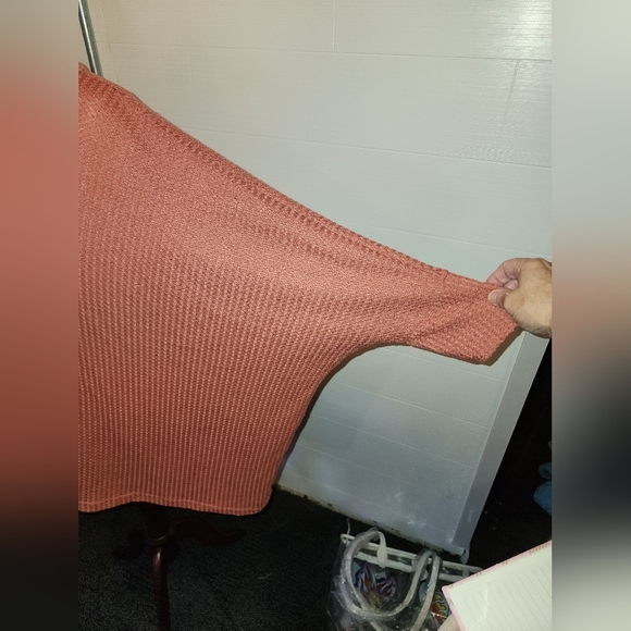 Waffle Terracotta Batwinged Top p2p 22x28 - Picture 7 of 7